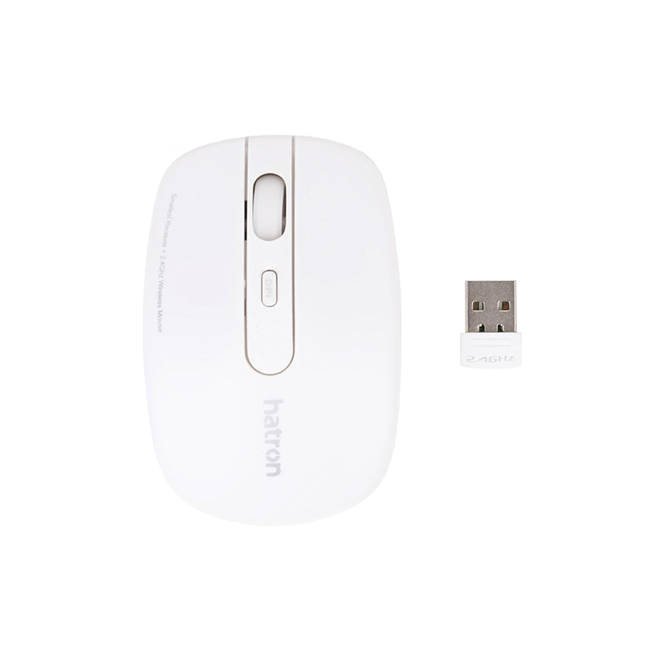 ماوس بی سیم Hatron مدل HMW112SL - سفید
